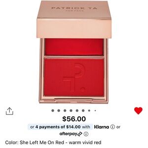 Patrick Ta She Left Me On Red Blush